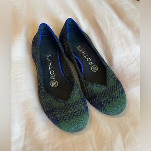 Rothy’s the Flat in Forest Tartan Size 6